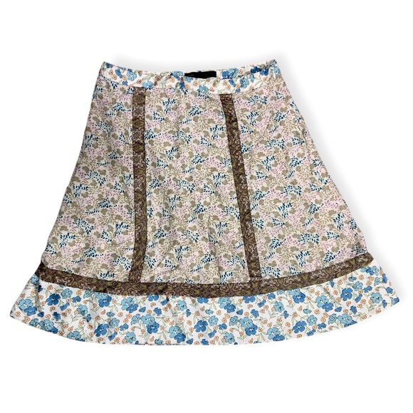 Marc by Marc Jacobs Silk Skirt Patchwork Floral Midlength - Picture 1 of 11